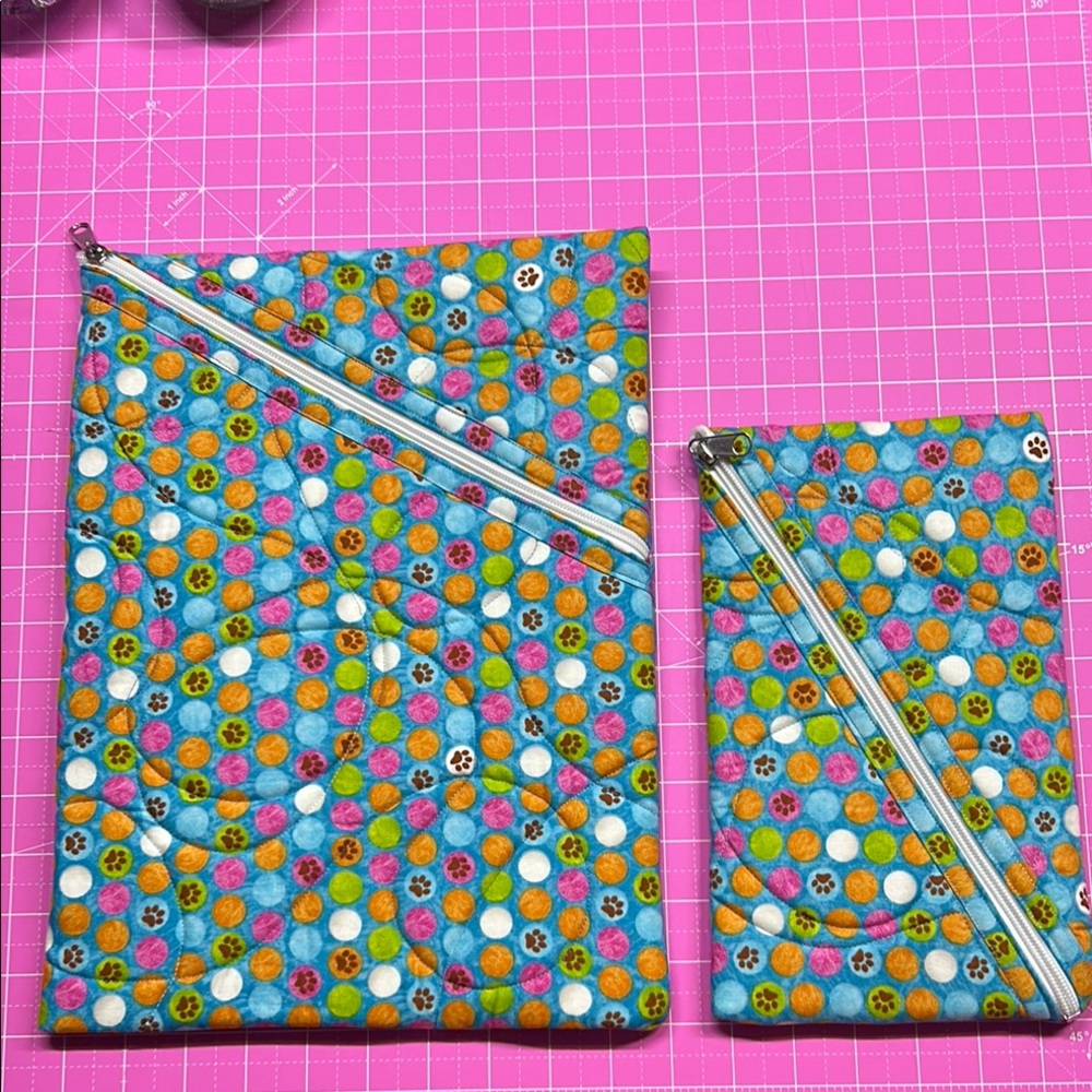 Colorful Polka Dot Zipper Pouches
